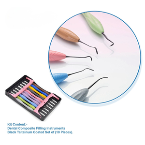 DERMISPRO INSTRUMENTS Instrumentos Dentales Manuales para Rellenos de Composite con Certificación CE, 10 Piezas, Mango Ergonómico de Silicona, Amalgama - Product Image 5