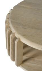 Lineage Corporation's Solid Kiln-Dried Open Ribbed <b>Table</b> Extendable with a Mechanical Gear Silhouette - Product Image 6