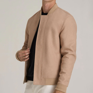 Chaqueta Varsity Premium para Hombre, Chaqueta de Béisbol Personalizada, Mezcla de Lana, Mangas de Cuero, Marca Privada, OEM, ODM, Suministro al por Mayor - Product Image 2