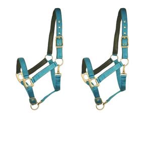 Best Manufacturer's New Horse Riding Halters 6mm <b>Thick</b> High Density Leather Nylon English Saddle Adjustable Bridle Halter Black - Product Image 1