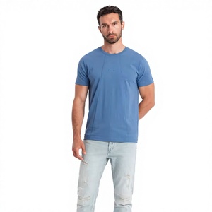 Camiseta Casual de Alta Calidad para Hombre 2026, Corte Regular, Impresión Personalizada con Logotipo Frontal, Hombros Caídos, Cuello Redondo, Manga Corta - Product Image 1