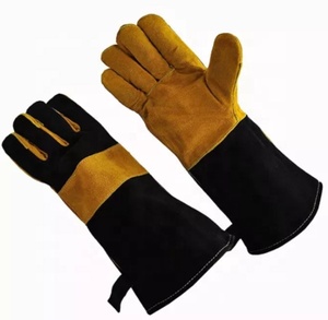 Bon marché Imperméable de Soudage Résistant À la Chaleur Gants Épais En Cuir De Sécurité de protection des Mains Gants de travail - Product Image 1