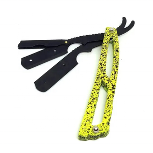 Hot Men & Women's Straight Razor with Single <b>Edge</b> Blades Professional Safety Stainless Steel Blade & <b>Black</b> Coating By Tegra CE - Product Image 5