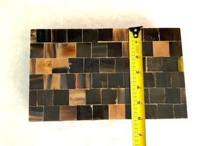 Nueva Caja Rectangular Rústica de Cuerno de Búfalo de ILAHI, Pulida, Ecológica, Estilo Antiguo Feng Shui, para Guardar Joyas, con Interior Suave - Product Image 3