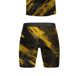 Ensemble Maillot sans Manches à Capuche et Short Assorti pour Garçons, Football 7v7, Imprimé Abstrait Brossé, Nom et Numéro de Joueur Personnalisables - Product Image 6