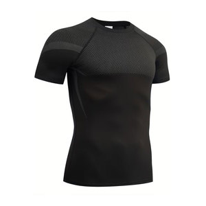 Solid Trader Elite Fitness Wear Chemise d'entraînement à manches courtes Léger Respirant Contrôle de l'humidité Haut de sport Rash Guard - Product Image 5