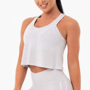 Débardeur Olahraga décontracté Gym entraînement Fitness sans manches encolure dégagée dos ouvert côté dames Singlet - Product Image 6