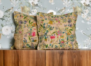 Indian Square Cotton Kantha Embroidered Knitted Home <b>Seat</b> Cushion <b>Cover</b> with Floral print - Product Image 3