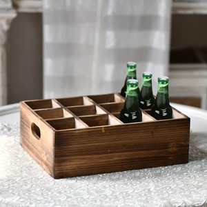 Porte-crate à vin rustique en bois de manguier, 6 bouteilles, artisanal, vente en gros - Product Image 4