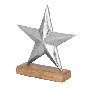 Ornement de noël Base en métal Aluminium bois étoile de noël pour la décoration décor de Festival de luxe - Product Image 1