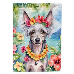 Bandera de jardín Luau con cresta china, buzón Multicolor, bandera decorativa para patio, obra de arte de Patio para macizos de flores y jardines - Product Image 1