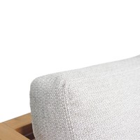 Fauteuil de jardin moderne en teck massif, design luxueux à lattes, avec coussins imperméables pour hôtel et jardin