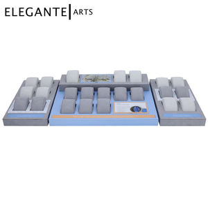 Présentoir de comptoir de magasin de détail attrayant de couleur bleue pour montres, sur mesure - Product Image 2