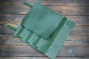 Sac de Chef en Cuir Véritable Robuste et Durable, Anti-Odeur, pour Couteaux, Rangement de Cuisine, Étui de Voyage pour Chefs LSKR-0105 - Product Image 4