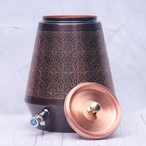 Luxury Double Wall Pure Copper <b>Water</b> Dispenser Tank for Home Office and Daily Ayurvedic <b>Water</b> Storage Buy Direct From Supplier - Product Image 2