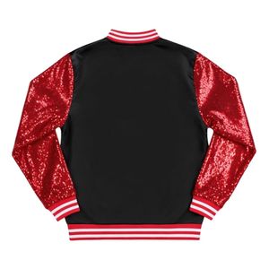 Delta Sigma Theta Black Satin Sequin Jacket for Women Comfortable Fit Premium Fabric Greek Sorority Apparel Casual Wear - Product Image 5