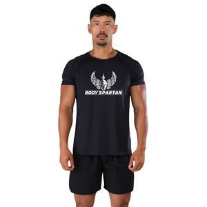 เสื้อยืดกีฬาสีน้ำเงินกรมท่าสำหรับผู้ชาย ผ้าระบายอากาศได้ดี เหมาะสำหรับวิ่ง ออกกำลังกาย ฟิตเนส และเล่นกีฬา - Product Image 1