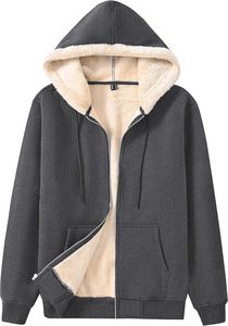 Sweat-shirts personnalisés imprimés à chaud pour hommes, col en V, en polaire décontractée, coupe ample, avec poche zippée invisible – Collection Hiver – Vente Flash - Product Image 2