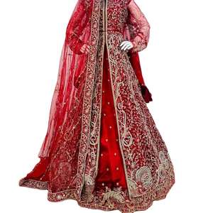 Colección ZAID, Vestido de Novia Indo-Occidental, Proveedor Indio, Vestidos de Boda, Estilo Pakistaní, Vestido Largo para Fiesta - Product Image 1