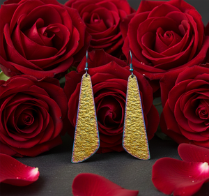 ต่างหูทองเหลืองทรงหยดน้ำทำมือ ดีไซน์เรขาคณิตเคลือบไทเทเนียม PVD สีรุ้ง ทนทานต่อการเปลี่ยนสี สไตล์โบฮีเมียน สำหรับงานปาร์ตี้ของผู้หญิง - Product Image 3