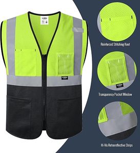 Chaleco de Trabajo de Alta Visibilidad para Hombre, Chaleco de Seguridad Reflectante de Alta Calidad - Product Image 5