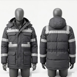Lightweight Breathable Thermal Fleece Reflective <b>Softshell</b> <b>Jacket</b> Windproof Outdoor Comfort Daily Wear Hi <b>Visibility</b> Workwear - Product Image 1