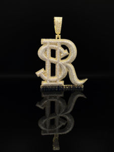 Collier pendentif personnalisé avec diamants CZ imitation diamant - Product Image 4