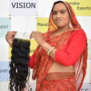 Cheveux vietnamiens bruts vierges 100% du vendeur à cuticules alignées Trame de génie à bas prix Fermeture 5*5 Cheveux humains ondulés à ondulation profonde - Product Image 4