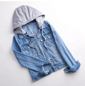 High Quality 100% Cotton Scratched Winter <b>Men</b> Denim Hooded Windproof Breathable <b>Jeans</b> <b>Jacket</b> - Product Image 3