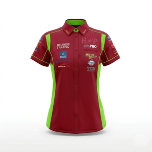 Camiseta de Carreras Pitcrew para Mujer con Diseño Personalizado OEM, Transpirable, Bordada con Motocross F1, para Deportes de Verano - Product Image 5