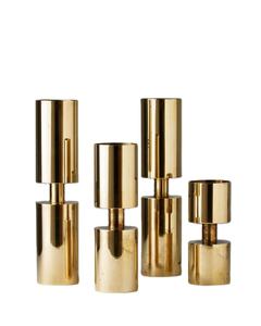 Ensemble de 4 chandeliers en bois joliment conçus, piliers en fer brillant doré, excellente qualité pour les mariages, Noël - Product Image 1