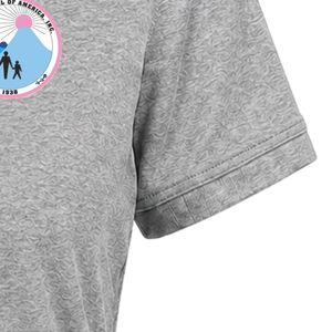 เสื้อโปโลปักลาย Heather Gray Jack & Jill Crest แขนสั้น ติดกระดุมด้านหน้า น้ำหนักเบา สำหรับผู้หญิง - Product Image 3