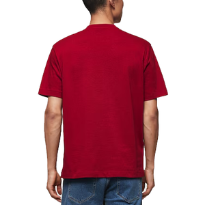 High Quality Customized Short Sleeves Cotton <b>Tshirt</b> Print on Demand Graphic T-shirts Red <b>Plain</b> Personalized Men's T Shirt - Product Image 4