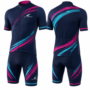 Conjunto de Jersey de Ciclismo para Hombre, Manga Corta, Impresión por Sublimación, Ropa de Ciclismo Transpirable - Product Image 1