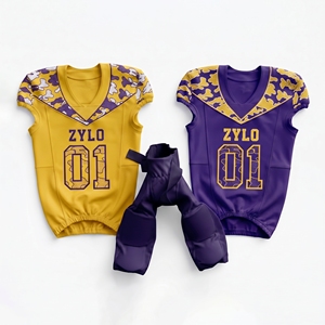 Uniforme de football américain camouflage pour hommes avec nom et numéro personnalisés, sublimation, vêtements de football américain - Product Image 3