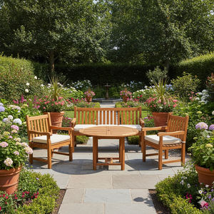 Banc de jardin classique Nadhifa en teck naturel durable et de qualité supérieure avec accoudoirs ergonomiques pour terrasse extérieure - Product Image 6