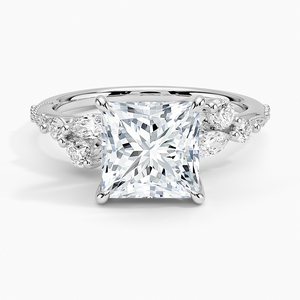 Anillo BOJ 0152 con Corte Princesa, Plata 925, Engaste de Puntas para Alivio de Migrañas, Anillo Solitario con Diamante de 2ct, Color D, VVS1, Moissanita Certificada por GRA - Product Image 1
