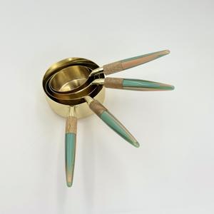 Utensilios de Medición para Cocina, Juego de 4 Tazas y Cucharas Medidoras de Acero Inoxidable para Café en Polvo con Mango de Resina - Product Image 2