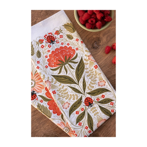 Serviettes de golf personnalisées brodées Daisy Florals Cozy Home, 100% coton certifié GOTS, douces, lavables, style rayé, techniques de tissage - Product Image 6
