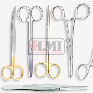 Juego de Instrumentos Básicos para Cirugía General y Apendicectomía, Caja de Acero Inoxidable Pulido, Manual Médico Profesional, No Estéril, Reutilizable - Product Image 5