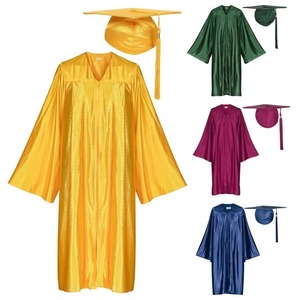 Nuevo y Elegante Túnica Académica Personalizada con Estola, Birrete y Borla de Graduación para Adultos en Negro, Verde, Plateado y Rojo - Product Image 6