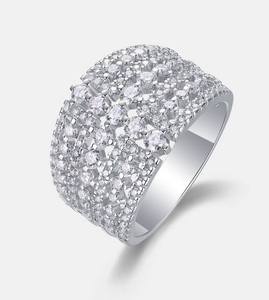 แหวนค็อกเทล AMBER JEWELS T-1121 หรูหราสำหรับทุกเพศ ทำจากทองคำแท้ 18K ชุบโรเดียม ประดับเพชรทรงบริลเลียนต์แบบฝังเพชรเต็มวง เหมาะสำหรับเป็นแหวนหมั้น - Product Image 3