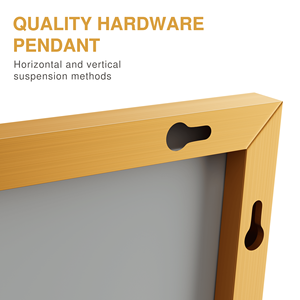 กระจกติดผนังห้องน้ำทรงสี่เหลี่ยมสีทองหรูหราขนาด38 "X 26" ทำจากอะลูมิเนียมอัลลอยขอบด้านขวาดีไซน์ทรงหอยเชลล์ - Product Image 5