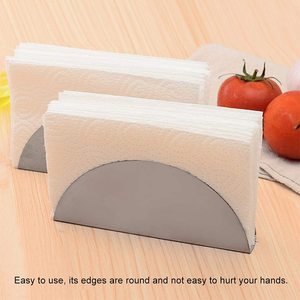 Moderno Porta Servilletas de Acero Inoxidable en Forma de Abanico, Resistente al Óxido, Duradero, Multiusos, Decoración para el Hogar - Product Image 1