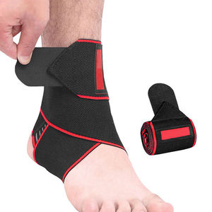 Manchon de compression de cheville auto-adhésif en nylon avec fermeture auto-agrippante pour les entraînements de gym et le football – Sangles de cheville confortables - Product Image 4