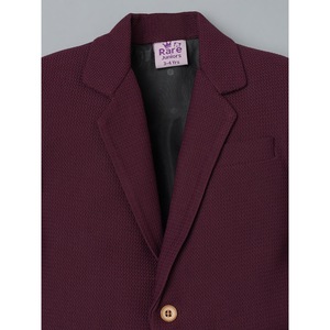 เสื้อเบลเซอร์เด็กผู้ชายสีแดงเลือดหมูแบบมีลาย - Product Image 3