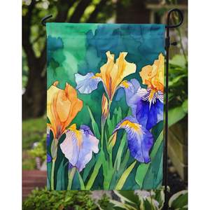 Tennessee Iris multicolore aquarelle jardin drapeau décoratif boîte aux lettres cour drapeau bannière pour Patio illustration pour parterres de fleurs - Product Image 3