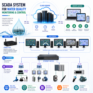 Sistema de tratamiento de aguas residuales - SCADA gratuito |    Sistema SCADA para la monitorización del tratamiento de aguas residuales - OEM Disponible - Product Image 1