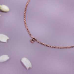 925 <b>Silver</b> <b>Initial</b> <b>Necklace</b> Dainty Everyday Luxury Jewelry Moissanite Letter Pendant Personalized Name 18K Gold Plated Claw - Product Image 2