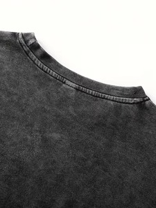 Camiseta Gráfica Vintage con Lavado Ácido, Unisex, Estilo Urbano, Estampado Retro, Algodón, Oversize, Casual, Moda de Verano, Manga Corta - Product Image 2